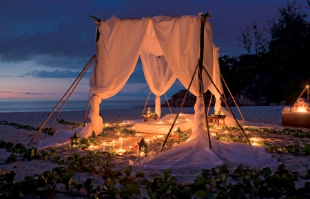 Romantic evening - nature, beach, ocean, romantic, evening