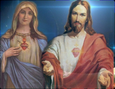 Sacred Hearts - love, christ, jesus, heart, mary, virgin