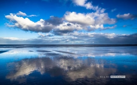 Brancaster beach reflection