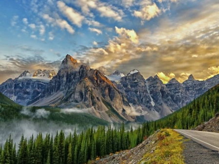 Canada mountains - nature, forest, beautiful, colors, highway, photo, outdoor