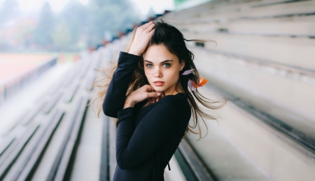 Model - girl, women, hairs, Model