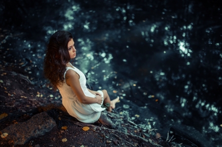 Model - girl, women, hairs, Model