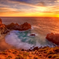 McWay falls at sunset