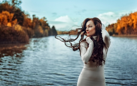 Model - girl, women, hairs, Model