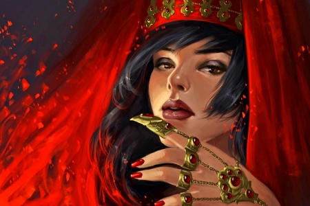 Concubine - women, concubine, fantasy, dark