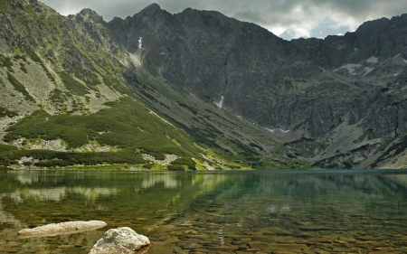 Crystal Clear Lake - nature, lake, mountain, crystal clear lake