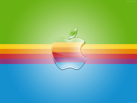 apple - apple, computer, rainbow, wallpaper