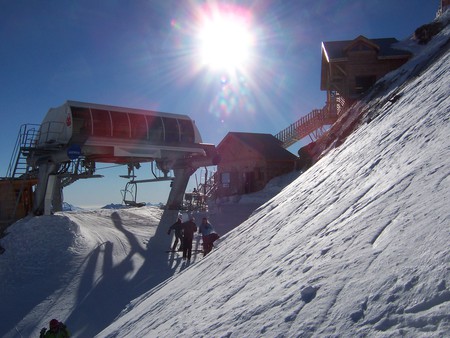 steep - snow, steep, sun, sky