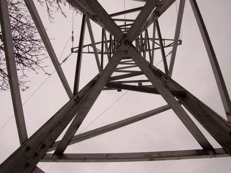 power - steel, sky, dark, up