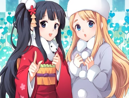 Mio and Tsumugi - tsumugi, anime girl, k-on, mio