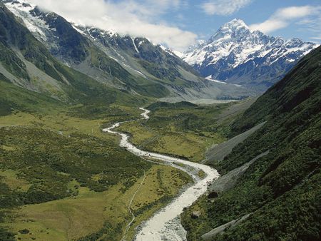 Hooker Valley New Zealand - sky, mountain, landscape