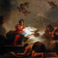 L'adoration des Bergers by Fragonard