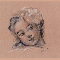 little girl by Jean-HonorÃ© Fragonard