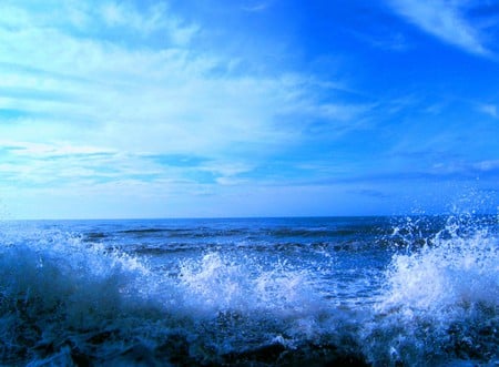 Blue - sky, waves