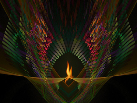 Flame - flame, fractal