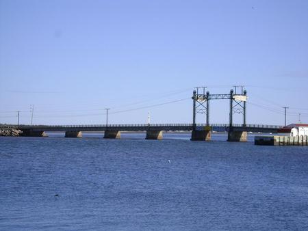 Untitle - river, blue, sky, bridge