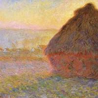 Haystacks, (sunset) by Monet