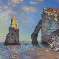 The Cliffs at Etretat by Monet