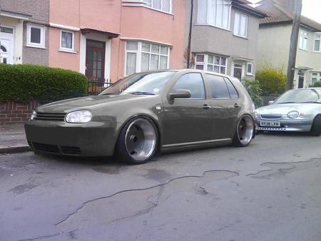 VW black Golf mk 4 - black, golf, mark4