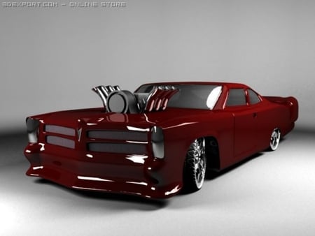 GTO - cars, 3d, red