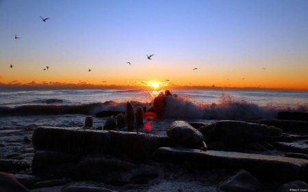 Sunrise at Lake Michigan