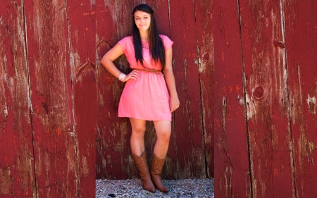 The Barn Pose - women, fun, female, boots, fashion, models, western, barns, girls, cowgirls, style, rodeo, ranch