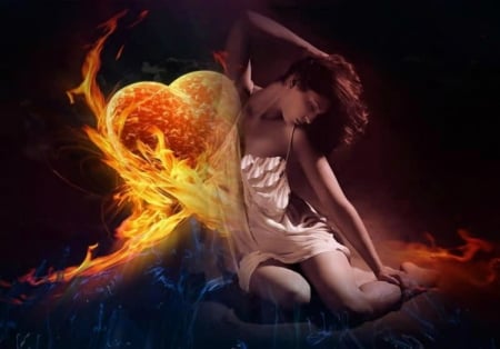 ♥~  Flaming Heart ~♥