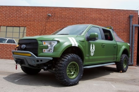 2015-Ford-F150-Halo-Sandcat - olive green, ford, 2015, truck