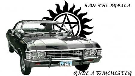 Save The Impala Ride A Winchester Wallpaper - winchester, sam, dean, supernatural, impala, tv