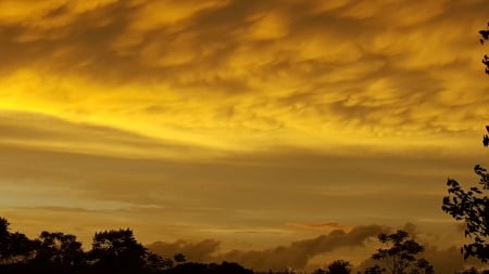 Sunset After The Storm - clouds, Sunset, weather, Sky