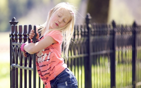 little girl - dainty, pretty, pink, pure, child, fair, kiss, face, nice, bonny, Fun, kid, childhood, beauty, baby, Belle, comely, white, nature, green, cute, people, blonde, grass, DesktopNexus, sightly, beautiful, photography, girl, lovely, sweet, little, adorable, Standing