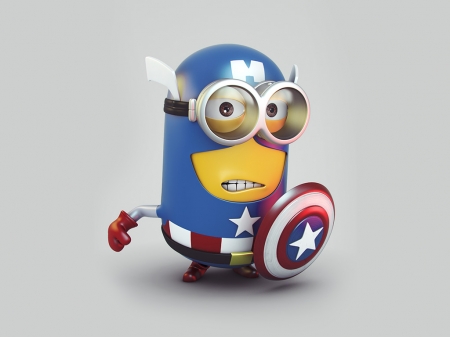 Minions (2015) - Illumination Entertainment, yellow, Universal Pictures, blue, Minions, armor, fantasy, funny, red, movie