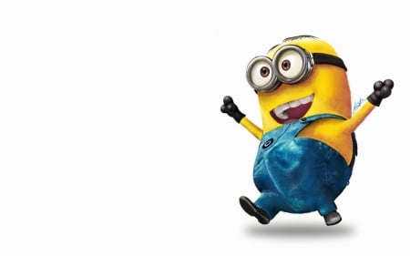 Minions (2015) - funny, glasses, cute, universal pictures, illumination entertainment, yellow, minions, blue, white, fantasy