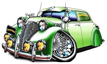 Green Bomb - lowrider, bomb, lowered, green