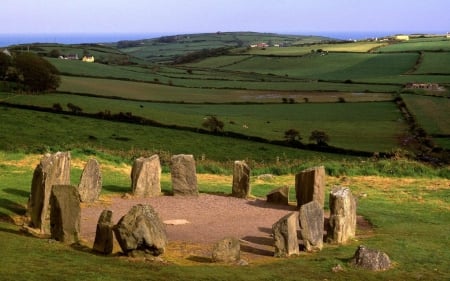 Drombeg Stone Circle, Cork, Ireland - architecture, ancient, stones, ireland