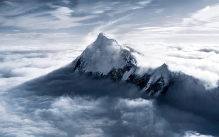 Everest Wide - mountains, wide, winter, everest, nature