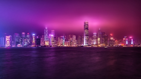 Hong Kong 1 - wide screen, skyscrapers, photo, cityscape, china, architecture, scenery, photography, hong kong