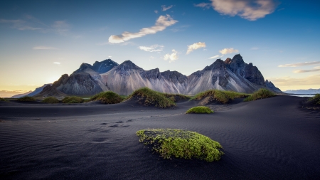 Vesturhorn, Iceland - sky, landscape, clouds, pants