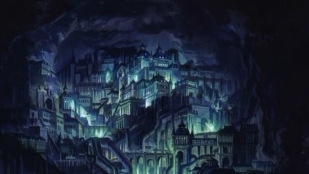 anime background scenery city