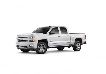 2015 Chevrolet-Silverado-Custom-Sport Edition - white, bowtie, truck, gm