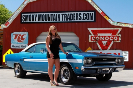 1970-Plymouth-GTX-440 - gtx, babe, classic, blue