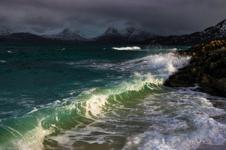 Sea waves - storm, waves, clouds, sea