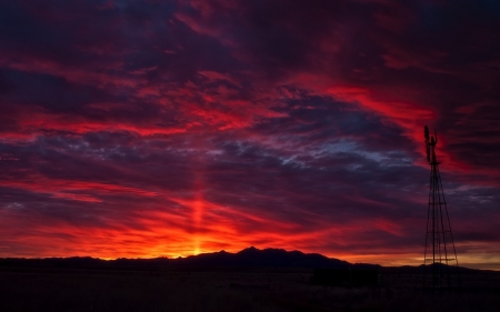 Morning Sky - sky, morning, mountain, clouds