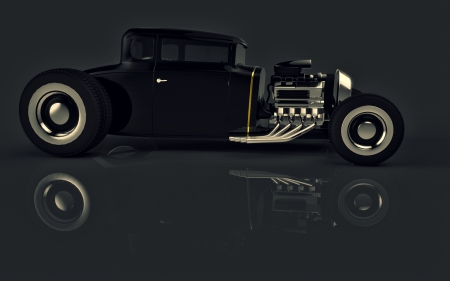 Black Street Rod - street rod, cruiser, hot od, custom