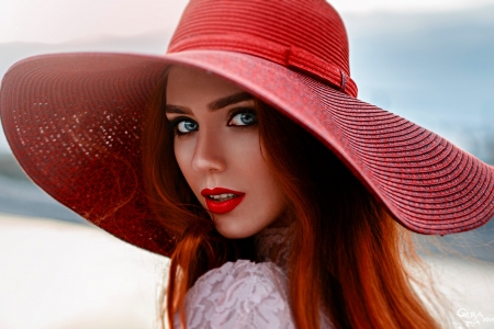 Look models - woman, people, hat, female