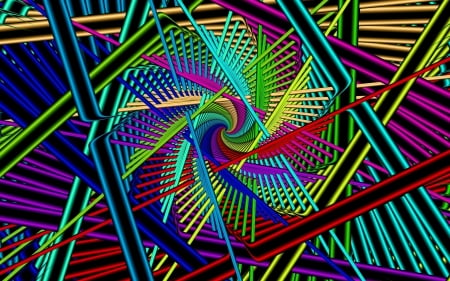 Abstract spiral - abstract, lines, colorful, tunnel, spiral