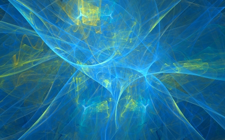 Abstract - yellow, texture, luminos, fractal, abstract, blue, green