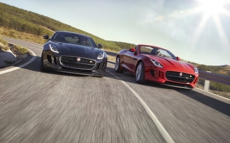 jaguar f type - road, jaguar, coupe, convertible