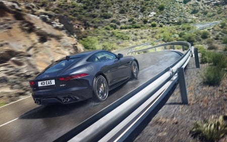 jaguar f type - road, coupe, mountain, jaguar