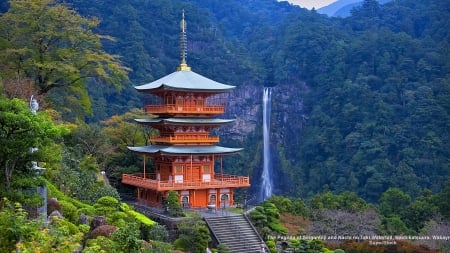 Japanese Pagoda - Asia, pagoda, Japan, medieval